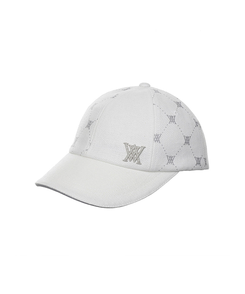 ANEW Golf Monogram Wide Ball Cap - White