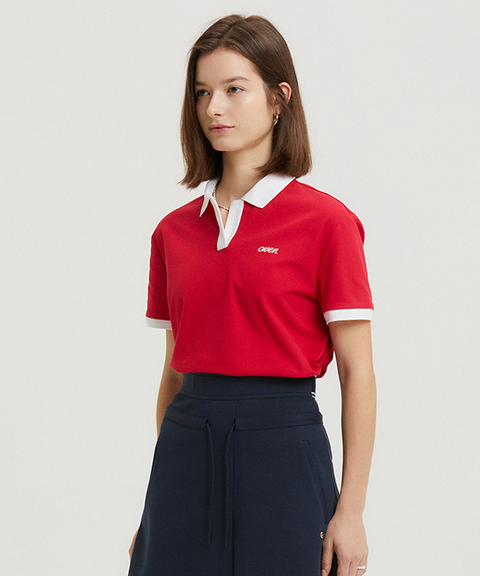 AVEN Soft Cool Polo Sky - Red