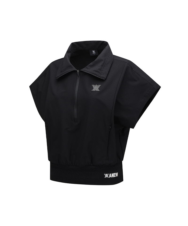☆ANEW GOLF☆ SHORT SLEEVE ANORAK ANEW Golf Women's SM Short Sleeve Anorak Jacket - Black