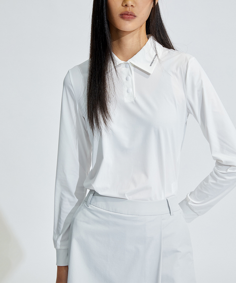 [Warehouse Sale] Monday Flow Aero Cool Long Sleeve Top - White