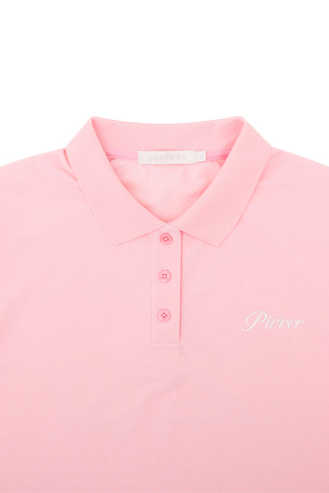 PIV'VEE Club Terry PK Shirt - Bubble Pink