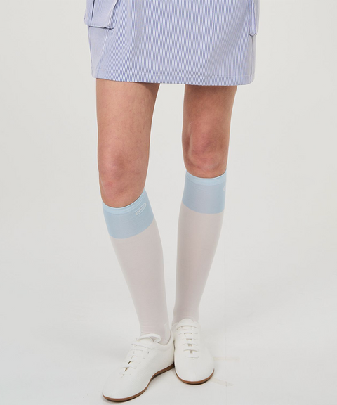 POSHERD Color Block PS Cool Knit Socks - Light Blue