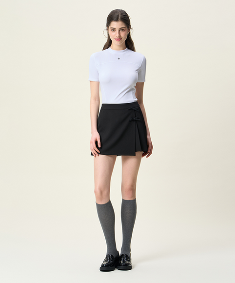 FORDI Golji Mock Neck Short Sleeve T-Shirt - White