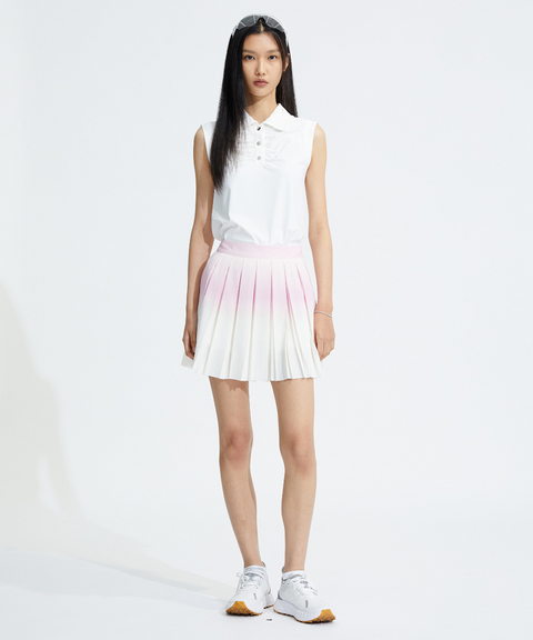 Monday Flow Gradient Cool Mesh Skirt - Pink