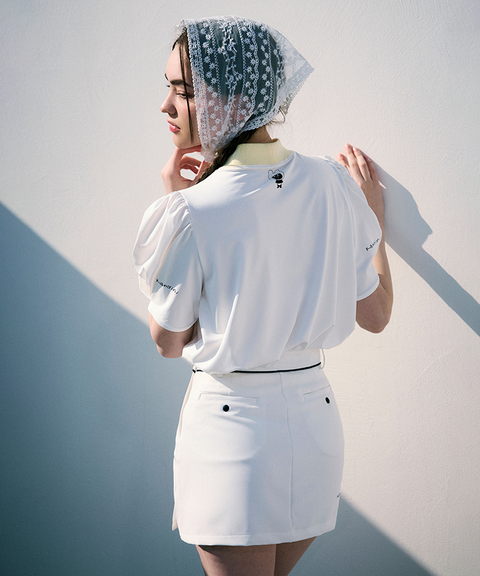 KANDINI H-Line Mini Skirt - White
