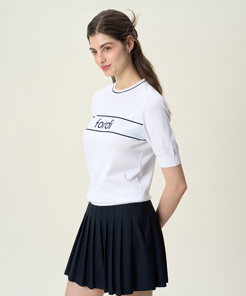 FORDI Loose Short Sleeve Knit - White