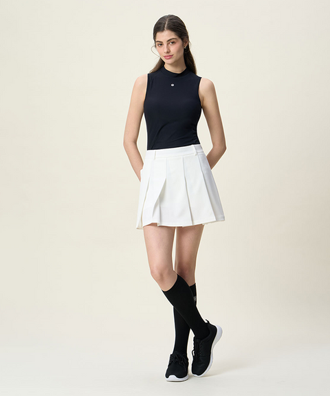 [Warehouse Sale] FORDI Pocket Pleated Skirt - White