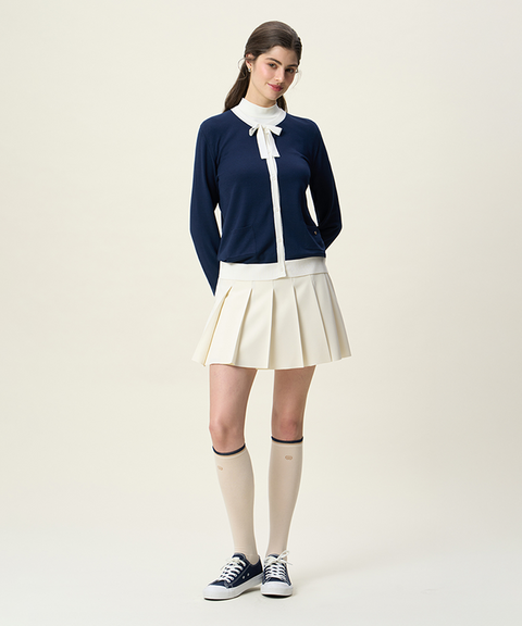 FORDI Ribbon Knit Cardigan - Navy