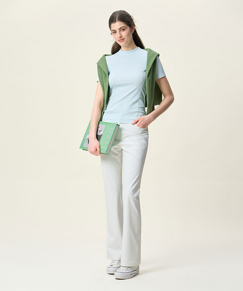 FORDI Signature Bootcut Long Pants - White