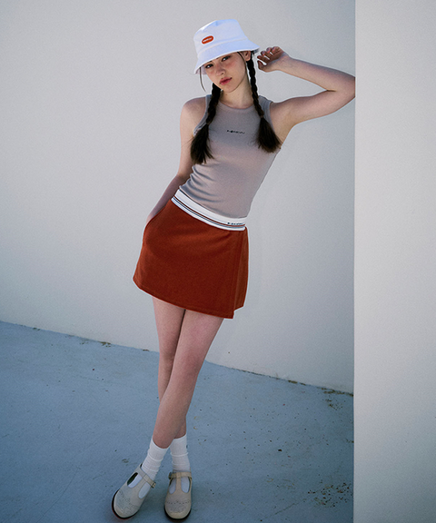 KANDINI Soft Rib Sleeveless - Ash Beige