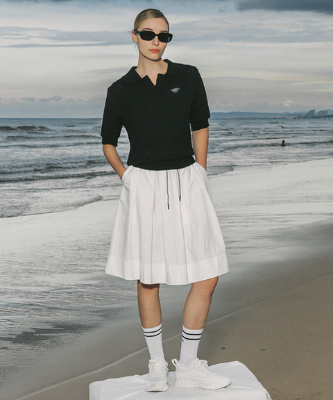 OBER Golf Summer Open Collar Knit - Black