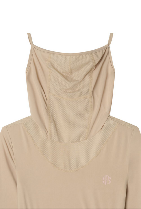 POSHERD Sungard Cool Mesh Block Functional Mask Inner T-shirt - Skin