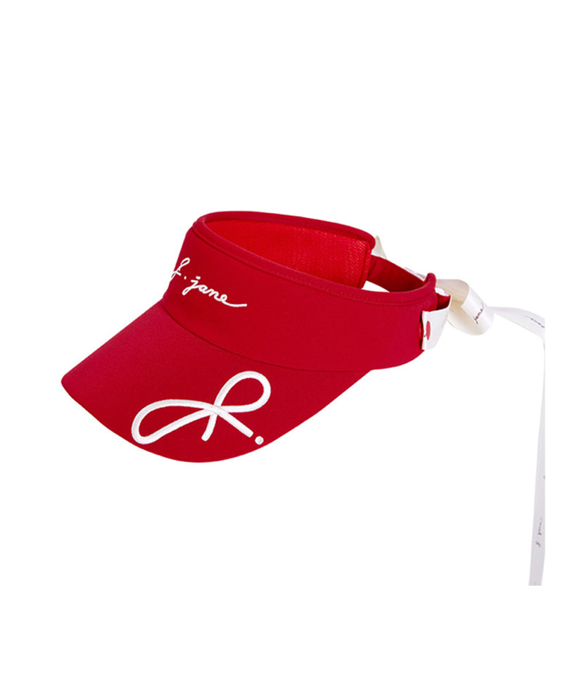 J.Jane Logo Ribbon Suncap - Rose Red