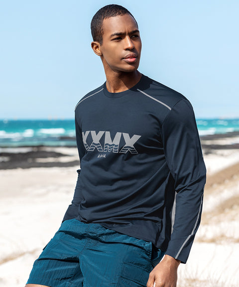 XEXYMIX Swim Men's Multi-Protection Aqua Long Sleeve - Navy