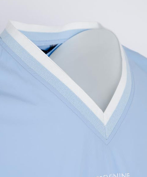 CREVE NINE: Men's Drop Shoulder String Woven Vest - S/Blue