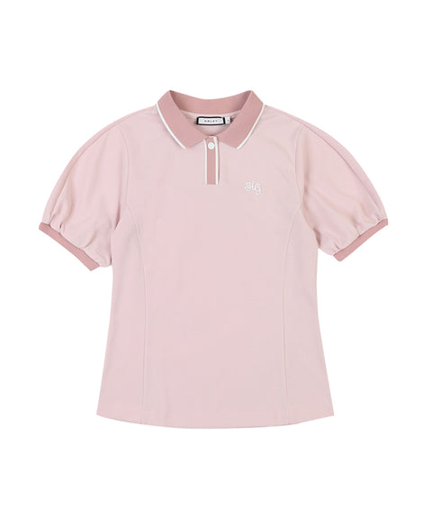 Haley Yoko Collar Line T-Shirt - Pink