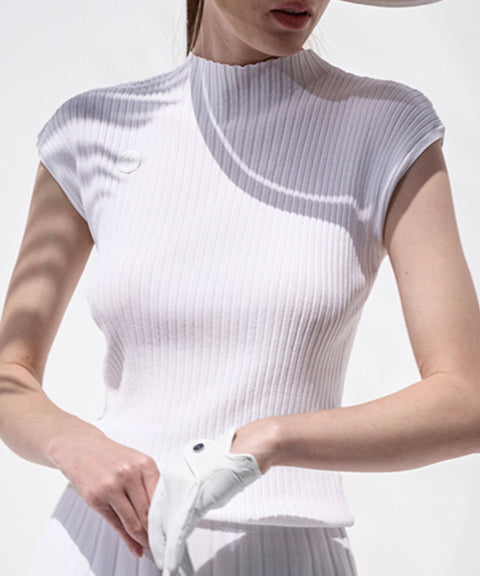 Anell Golf Cool Blend Knit Top - White