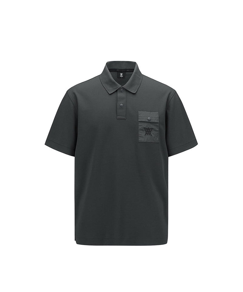 Men Pocket Detail Short T-Shirt - D/Gray