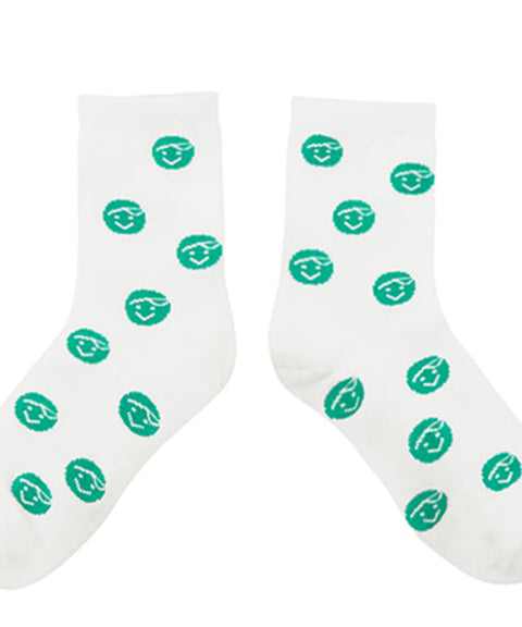 PIV'VEE Gallery Socks - Cloud White-Green