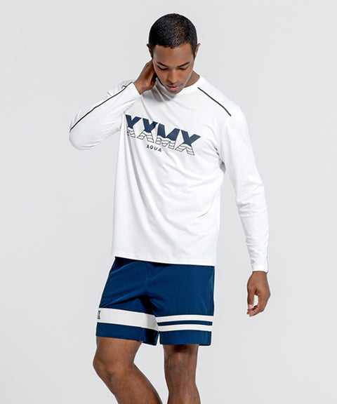 XEXYMIX Swim Men's Multi-Protection Aqua Long Sleeve - White
