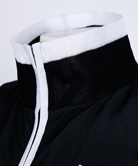 CREVE NINE: Signature Woven Mix Vest - Black