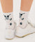 [Pre-Order] PIV'VEE Mickey Cross Golf Socks - Cloud  White
