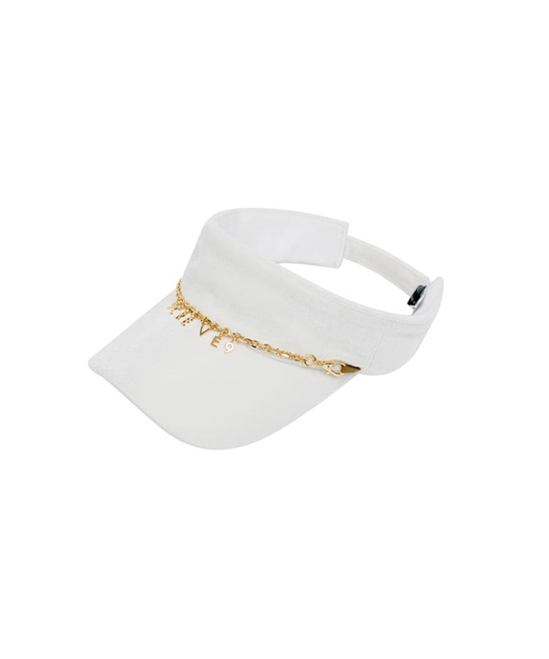 [Warehouse Sale] CREVE NINE: Velvet Chain Visor - Ivory