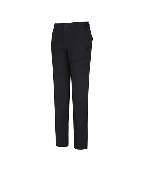 [Warehouse Sale] ANEW Golf: Men A Diagonal Line Incision Long Pants - Black