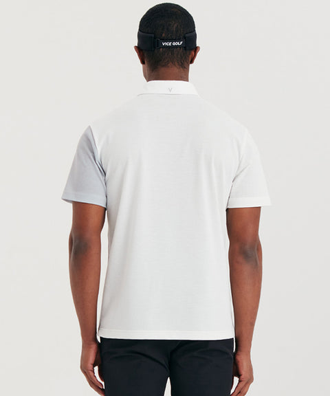 Vice Golf Atelier Men Big  Logo Point  Short T-Shirt - White