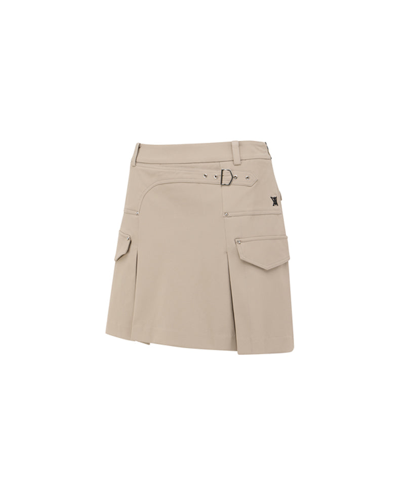 Anew Golf Women's SP Incision Skirt – Beige | Sporty A-Line Golf Skirt