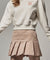 FAIRLIAR Pleated Brushed Skirt - Pink Coral
