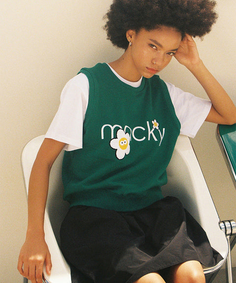 MACKY Golf: Kitch Bookle Vest - Green