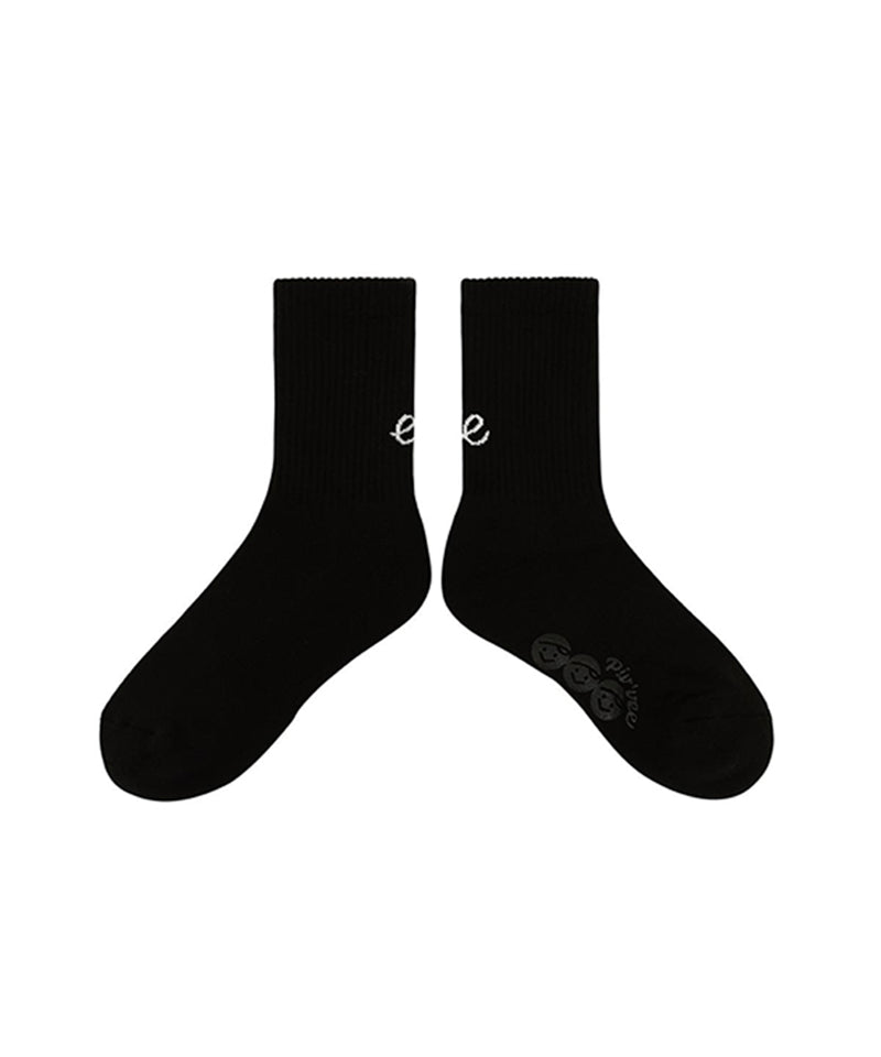 PIV'VEE ee Logo Socks - Ebony Black