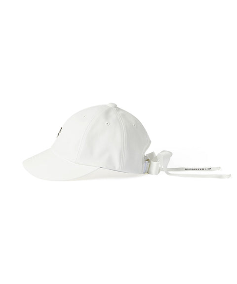Monster G Ribbon Wide Ball Cap - White