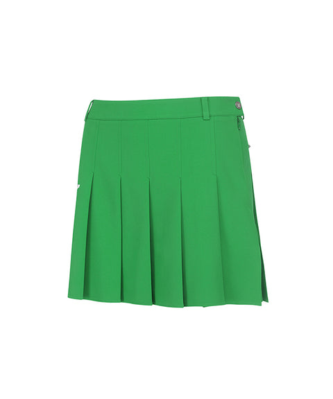 ANEW Golf: Women Big Logo Pleats Middle Long Skirt - Green