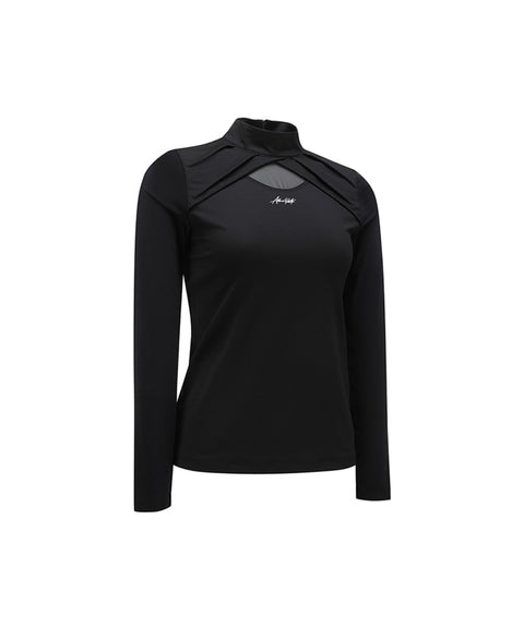 [Warehouse Sale] ANEW Golf Women's Mesh Point T-Shirt - Black