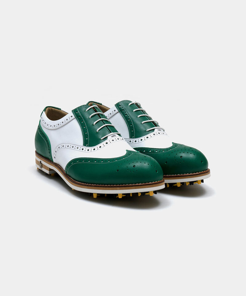 ALL CLASSIC Noble Wingtip Golf Shoes – Green | Italian Leather