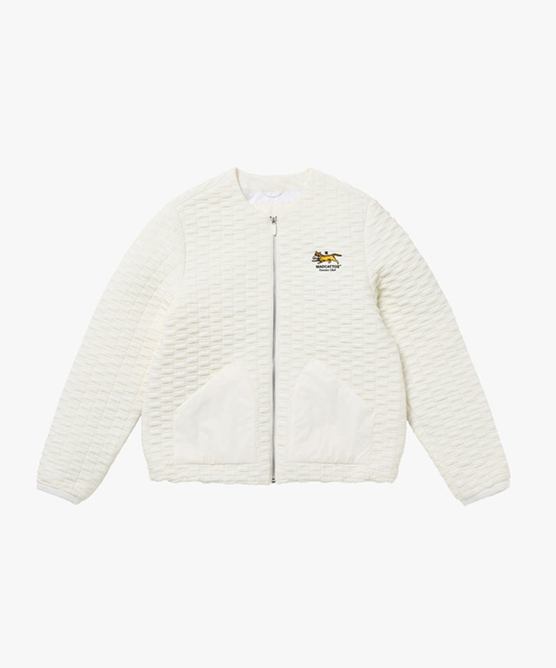 MCC Women's Non-Collar Quilting Jumper FF - White