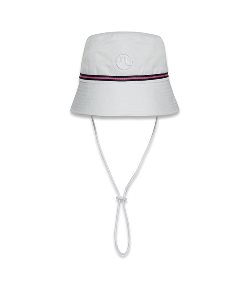 MACKY Golf: Line String Bucket Hat - White