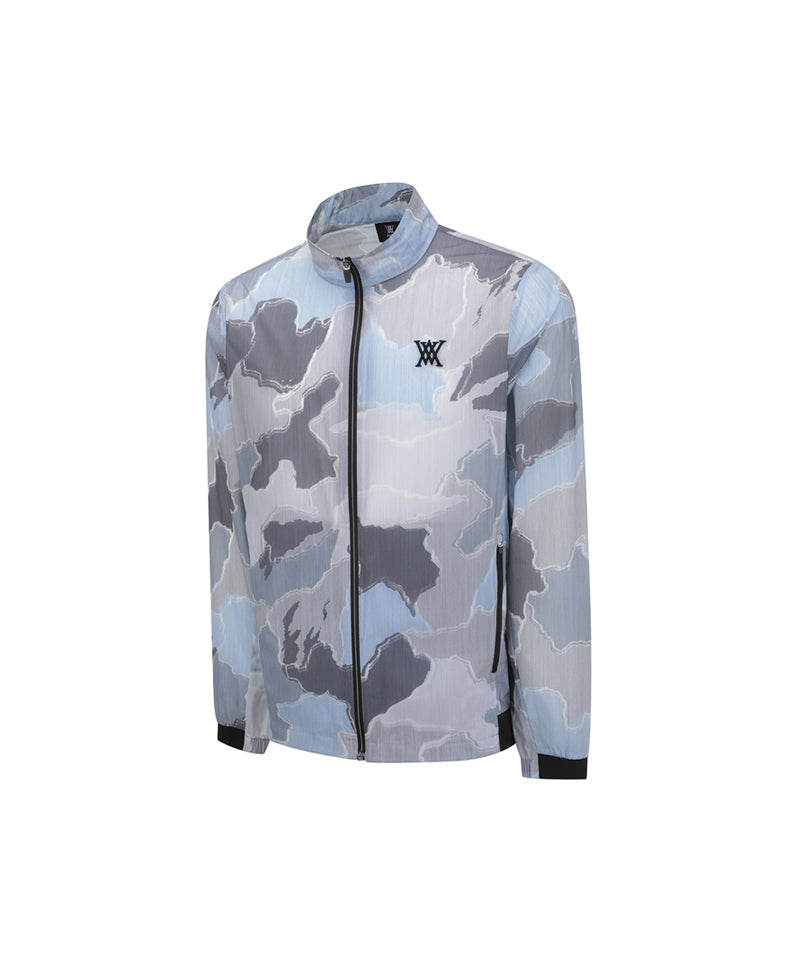 Anew Golf Men's SM Wave Pattern Jacket - Light Blue