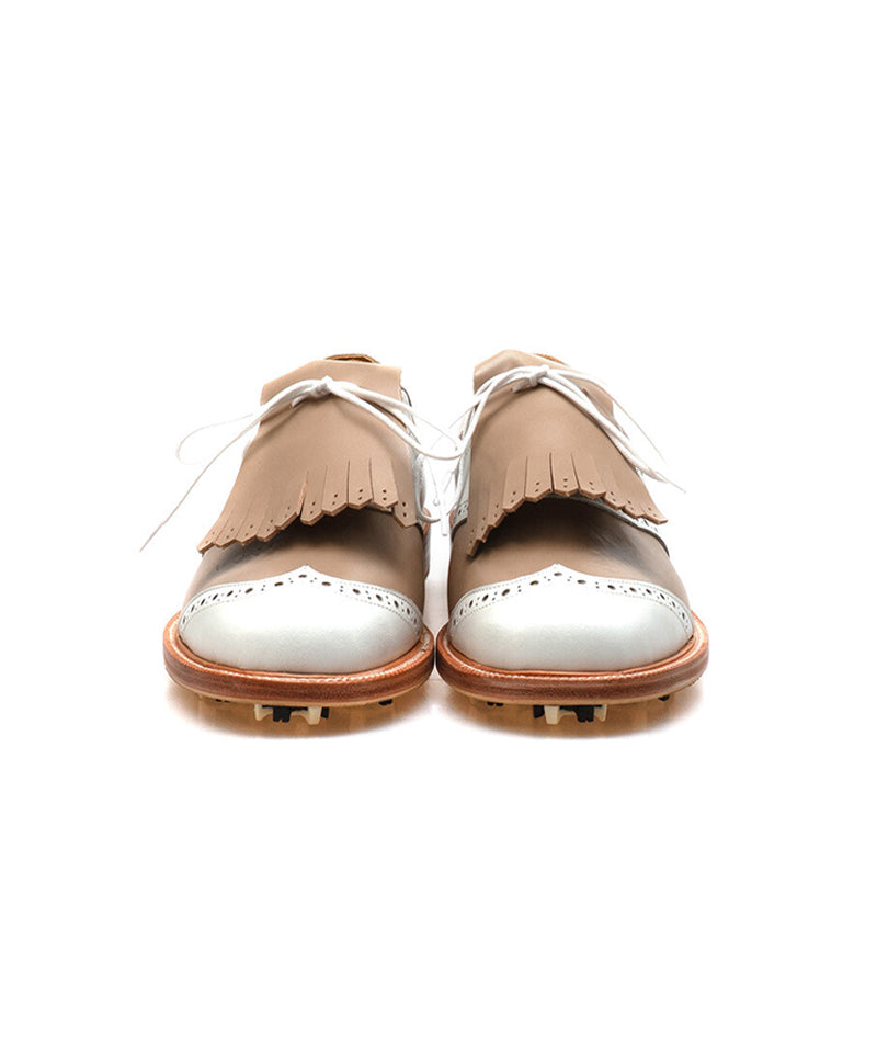 ALL CLASSIC Golf Wingtip Classic Golf Shoes - Beige