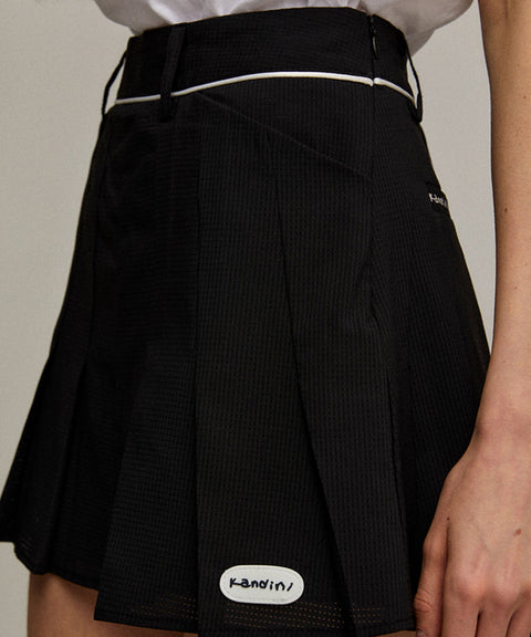 KANDINI Airy Pleats Skirt - Black