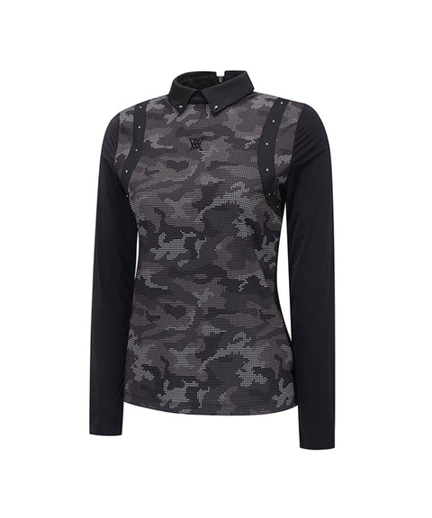 [Warehouse Sale] Women Cooling Fabric Sleeve Long T-Shirt - D/Brown