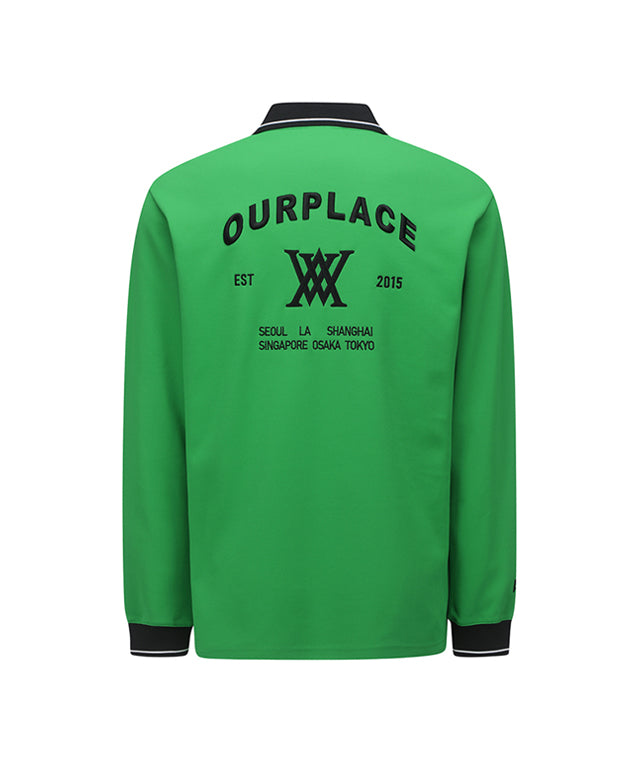 Warehouse Sale] ANEW Golf: Men Back Big Logo Long T-Shirt - Green