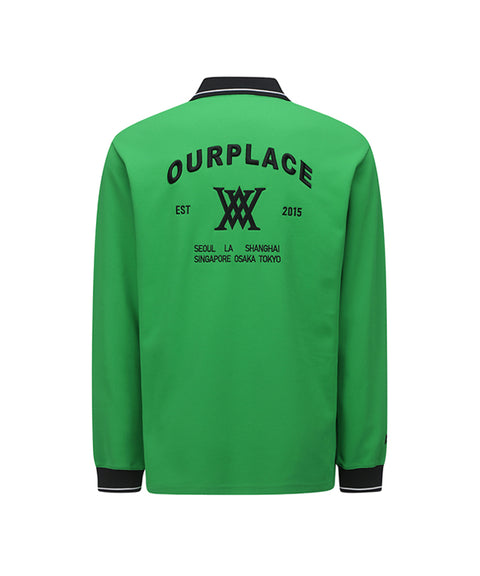 [Warehouse Sale] ANEW Golf: Men Back Big Logo Long T-Shirt - Green