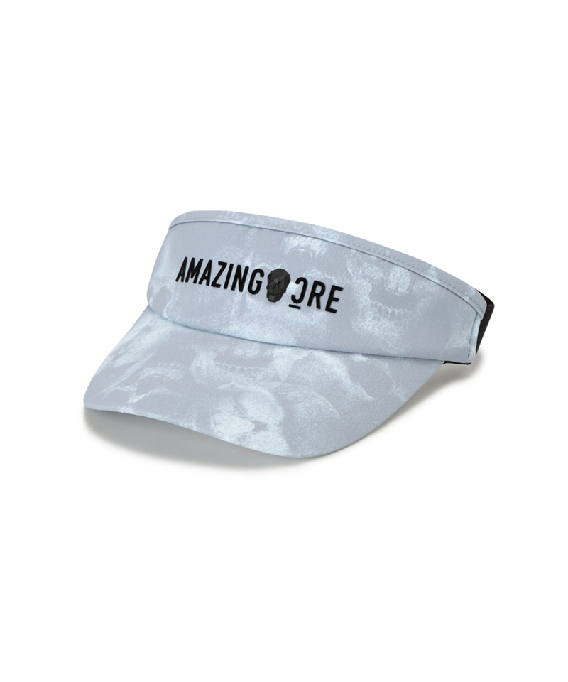 Amazing Cre Skull Print E-Band Visor - Sky Blue