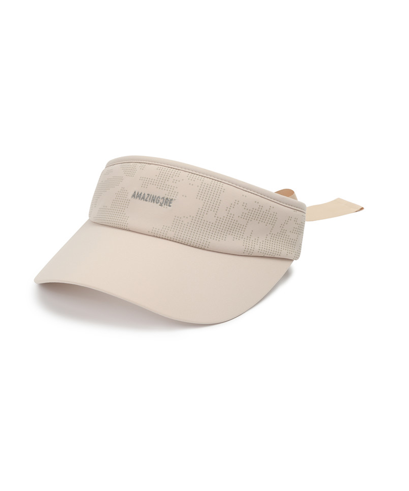 Amazing Cre Camo Print Ribbon Visor - Beige