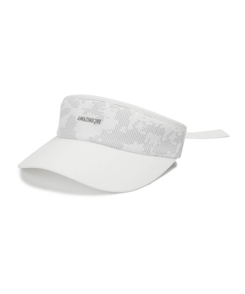 Amazing Cre Camo Print Ribbon Visor - White
