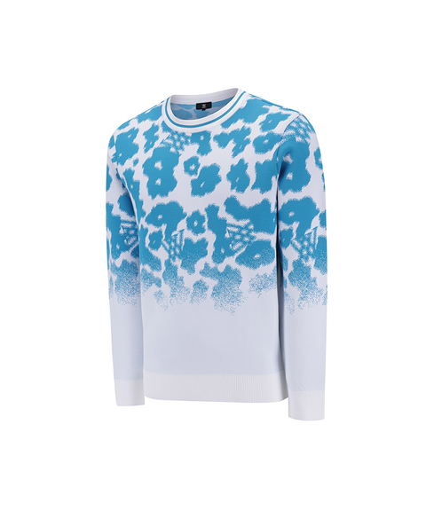 Men's FA Flower Pattern Sweater - White