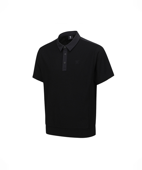 Men's FA Hybrid Short Sleeve Sweater - Black